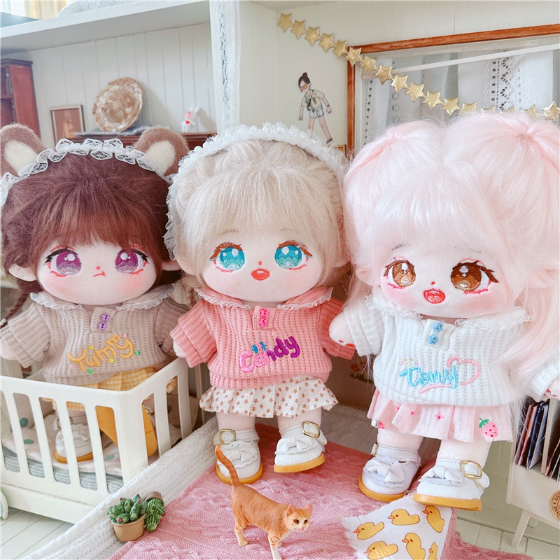 Cotton Doll 20cm Baby Clothes Star Nude Ingrown Contrast Color