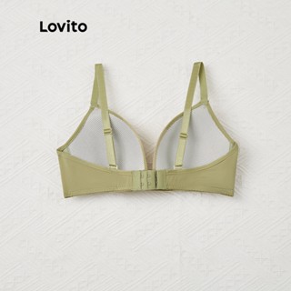 Lovito Casual Plain Full Cup Push Up Bras With Non Removable Pads