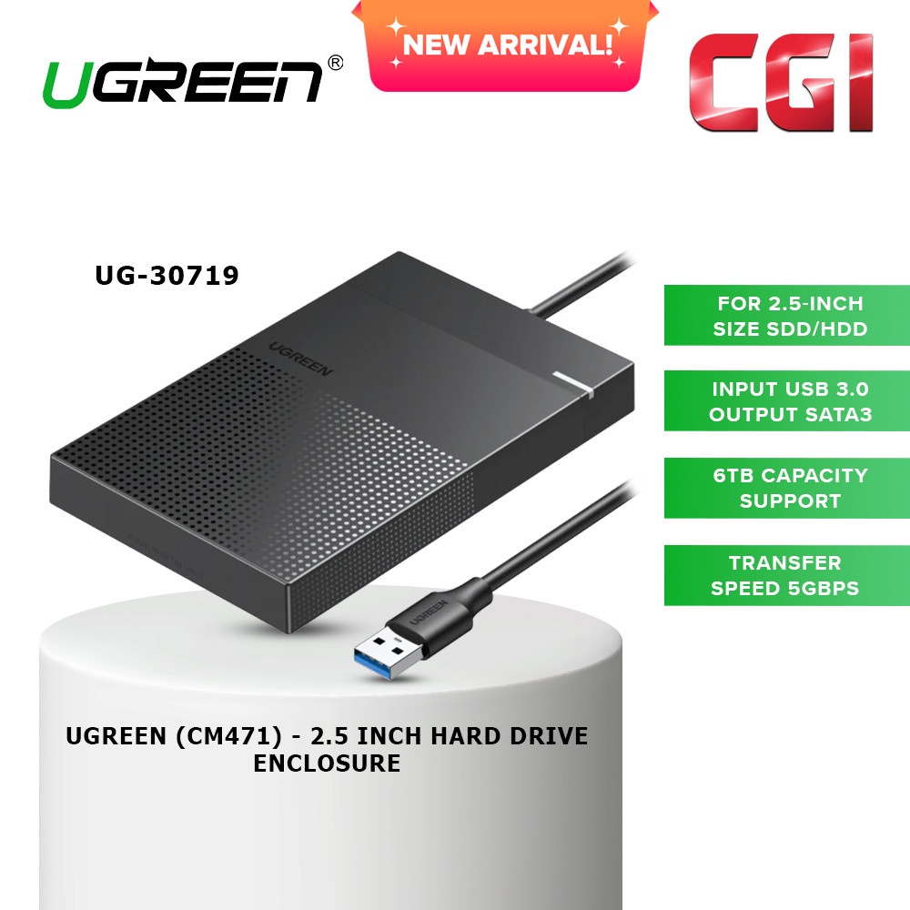 Ugreen CM471 30719 2 5 Inch USB Hard Drive Enclosure Shopee Malaysia