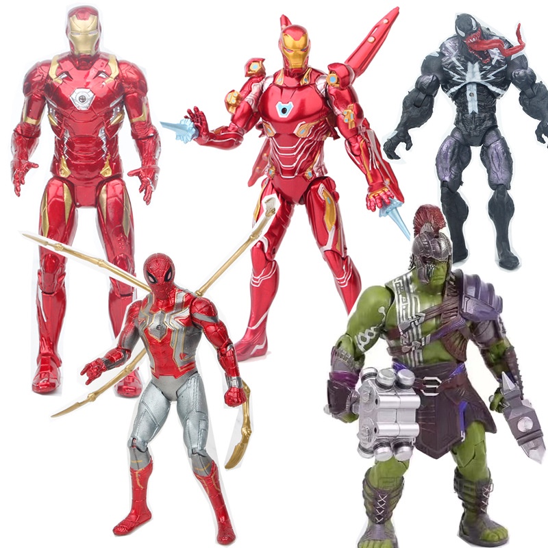 Avengers Hulkbuster Iron Man Spider Man Hulk Mark50 With Led Light