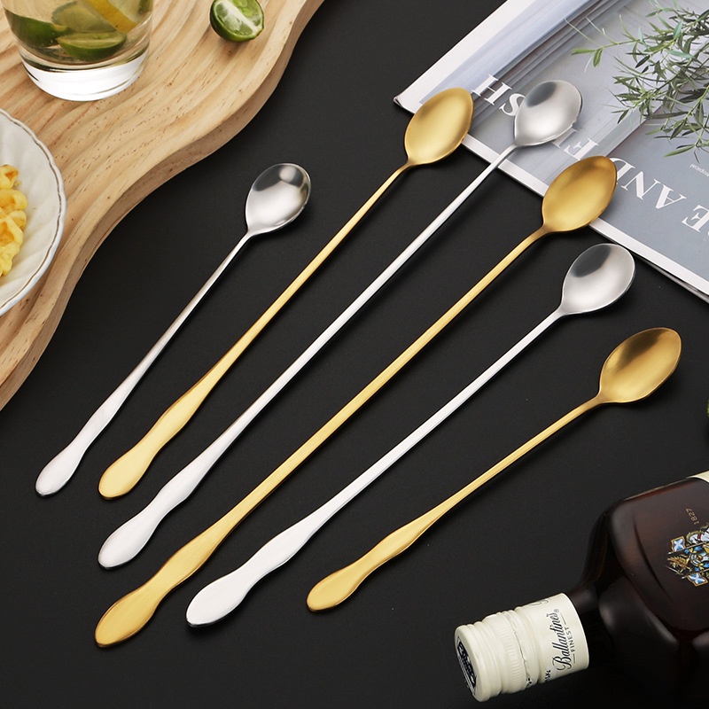 Oukeai Stainless Steel Spoon With Long Handle Ice Tea Spoon Cm