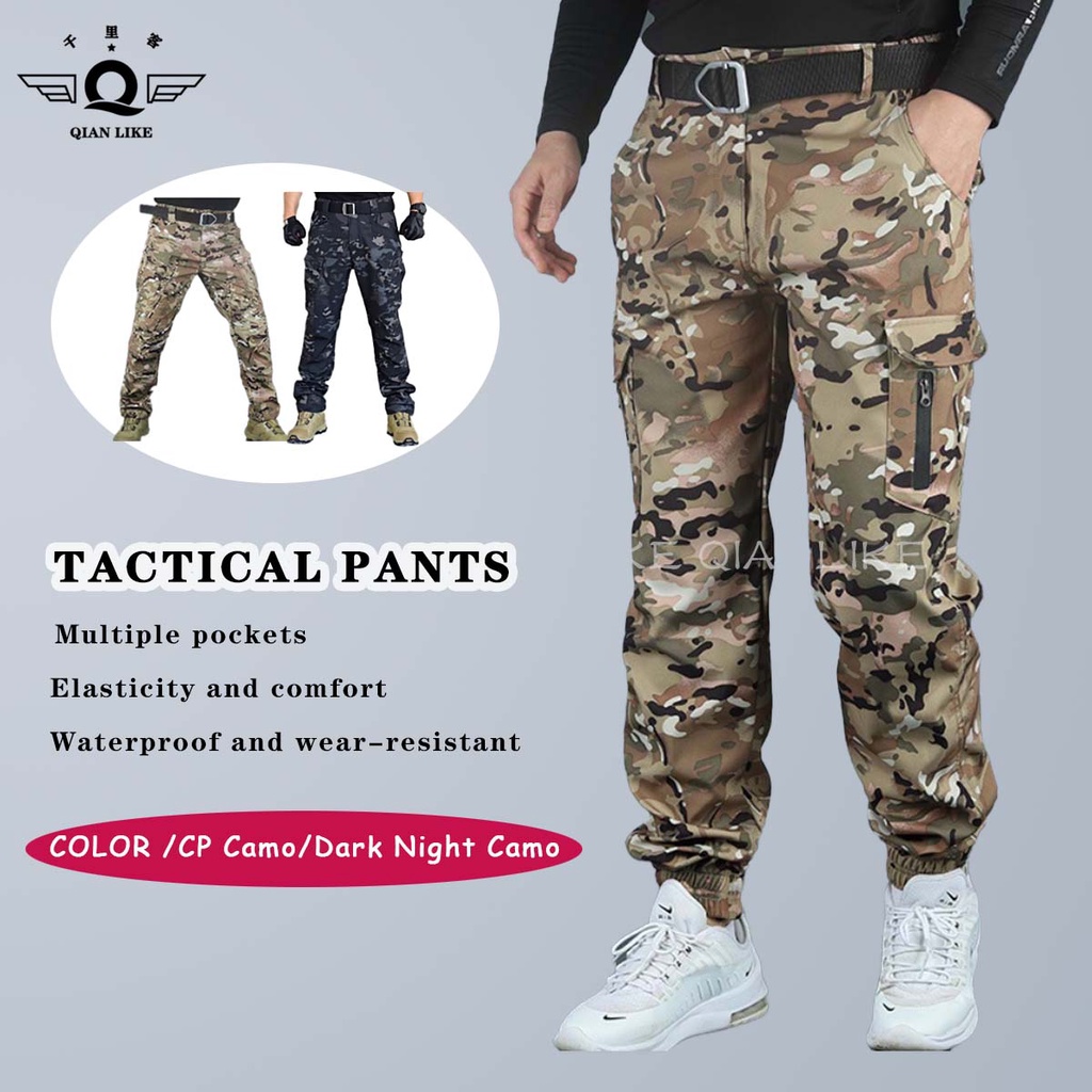 Camouflage Tactical Pants Men S Outdoor Multi Pocket Slim Special