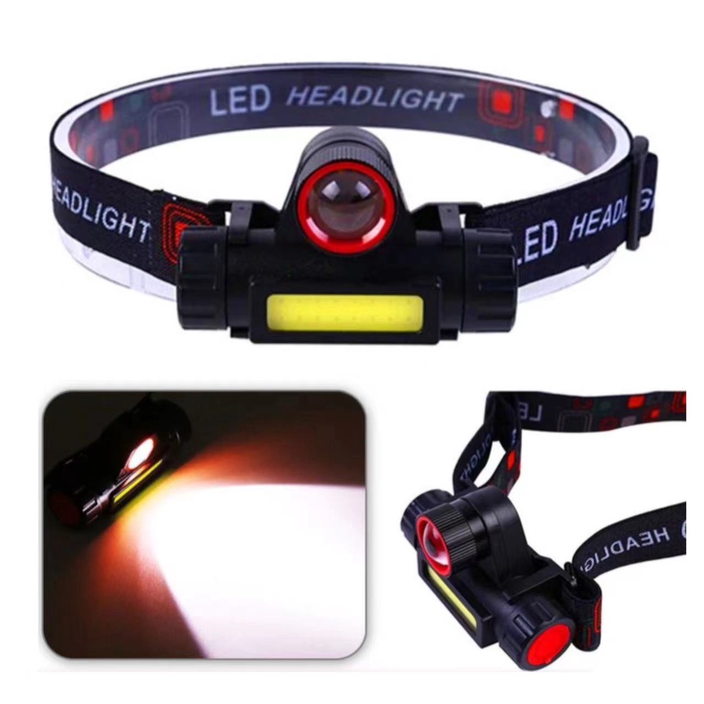 𝟭𝟮 𝟬𝟬𝟬 𝗟𝗠 XPE COB Waterproof Camping Head Light Rechargeable Outdoor