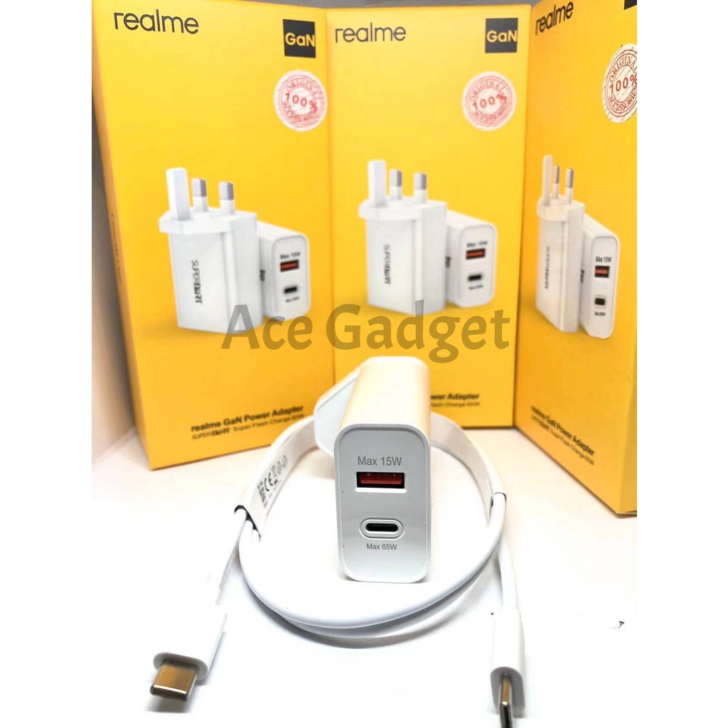 Realme W Gan Charger Super Dart Charge Adapter With Type C Pd Cable