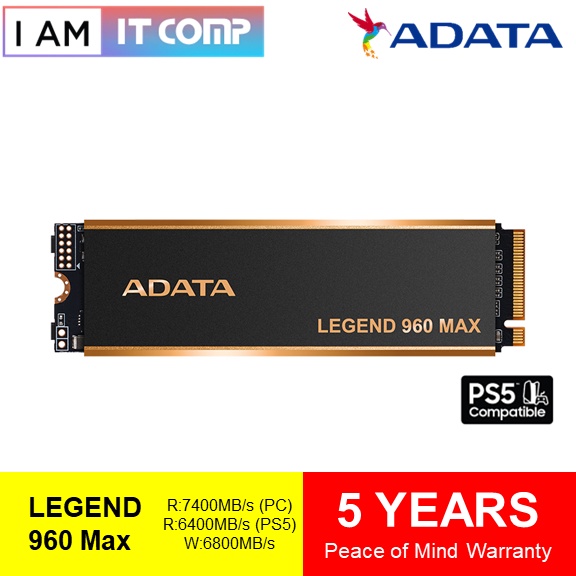 Adata Legend Max Pcie Gen X M Ssd With Heatsink Compatible