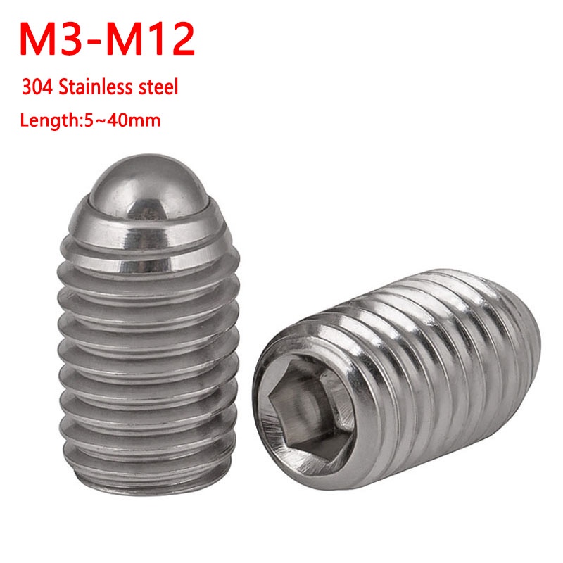 M3 M4 M5 M6 M8 M10 M12 304 Stainless Steel Hex Socket Allen Spring Ball