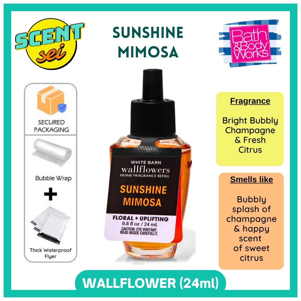 BBW Sunshine Mimosa Bath Body Works Wallflower Refill Fragrance Bulb