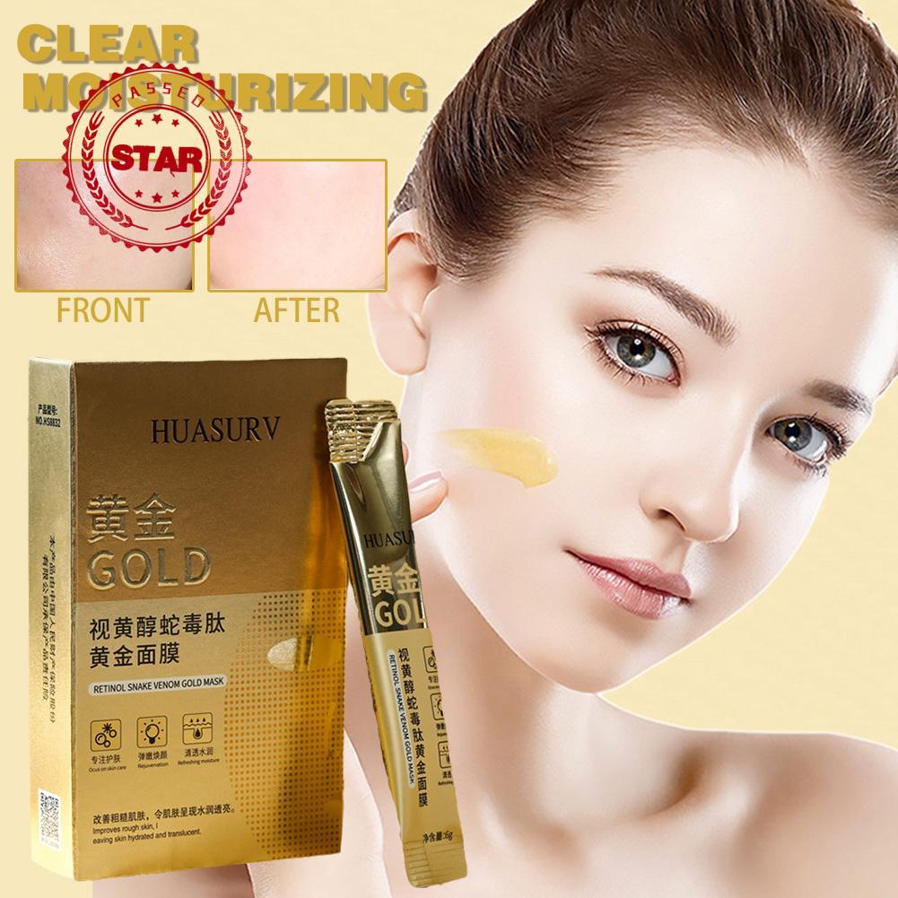 HUASURV Retinol Snake Venom Peptide Gold Mask Clear Tear Off Smear M