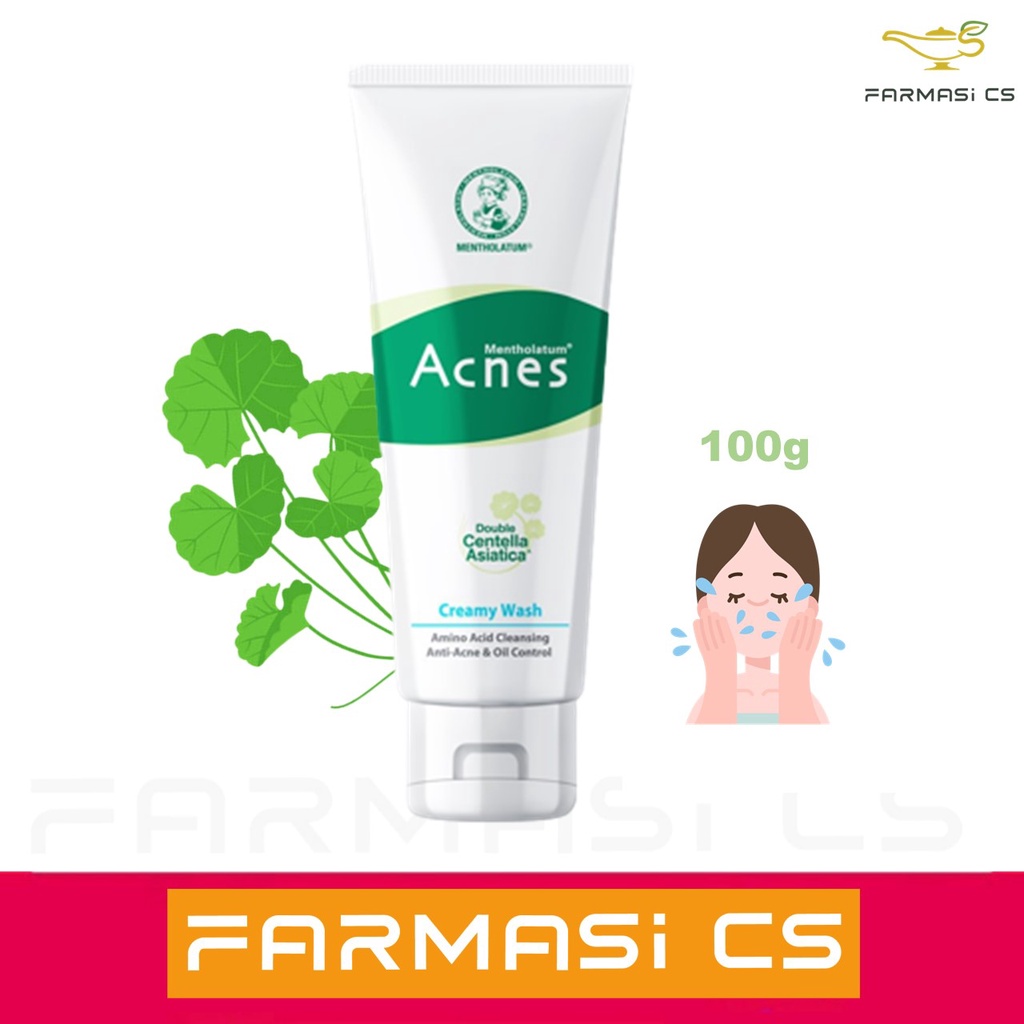 Mentholatum Acnes Creamy Wash Double Centella Asiatica 100g EXP 12