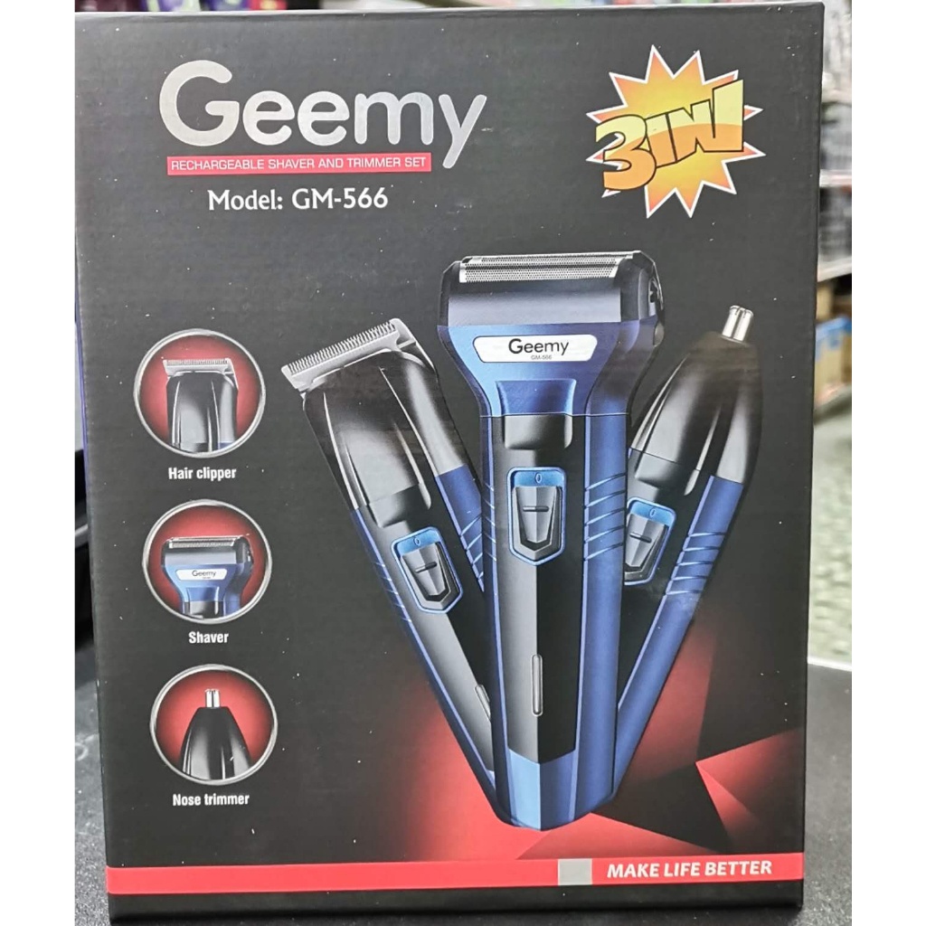 Original Geemy GM 566 Rechargeable Nose Trimmer Hair Clipper And Shaver