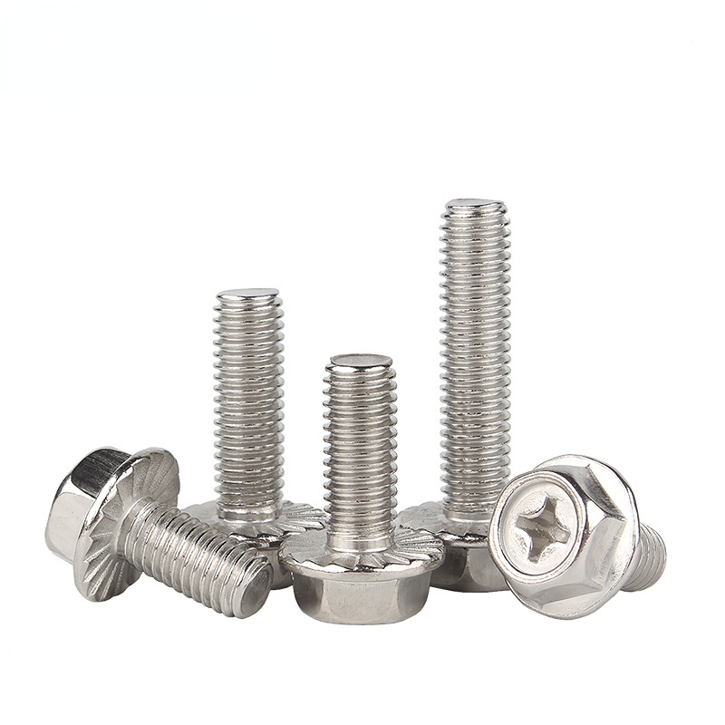 Jc Stainless Steel Phillips Flange Screw External Hexagon Flange