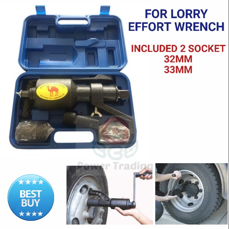 PRC EFFORT WRENCH LORRY LORI BUKA TYRE TIRE SPANNER AUTOMOTIVE SOCKET