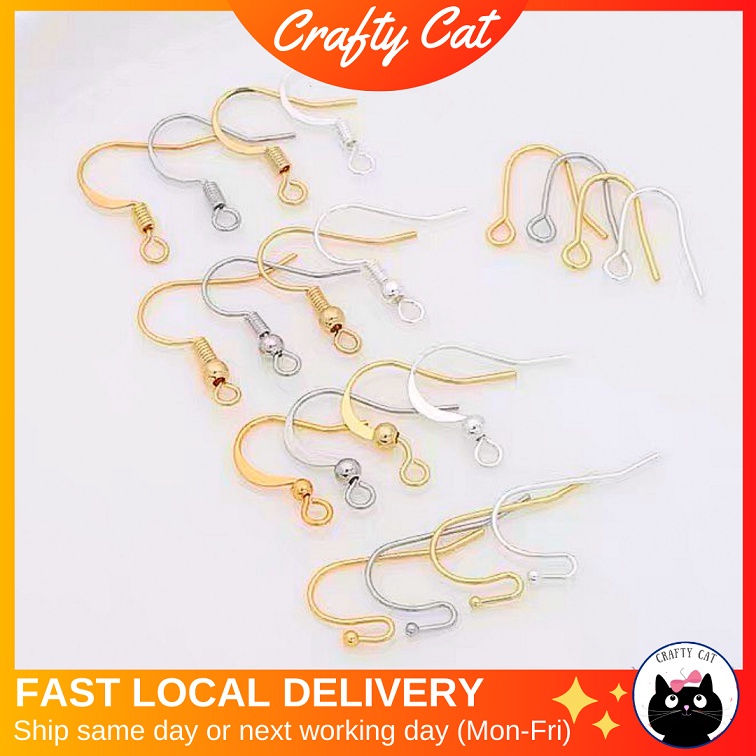 Craftycat K Brass Plated Gold Ear Hook Anti Sensitive Diy