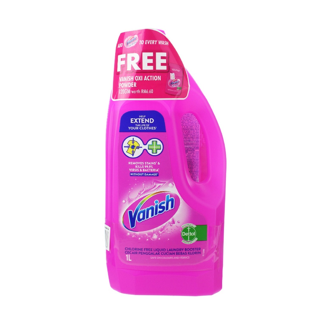 Vanish Stain Remover Liquid Pink 1L Shopee Malaysia