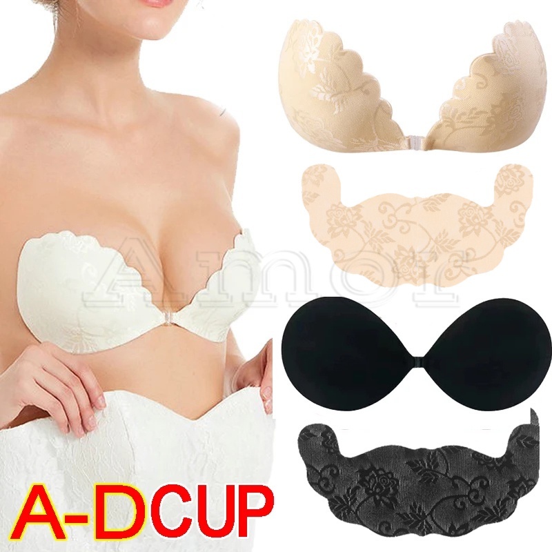 Women Nippleless Bikini Nipple Cover Sexy Two In One Pull Button