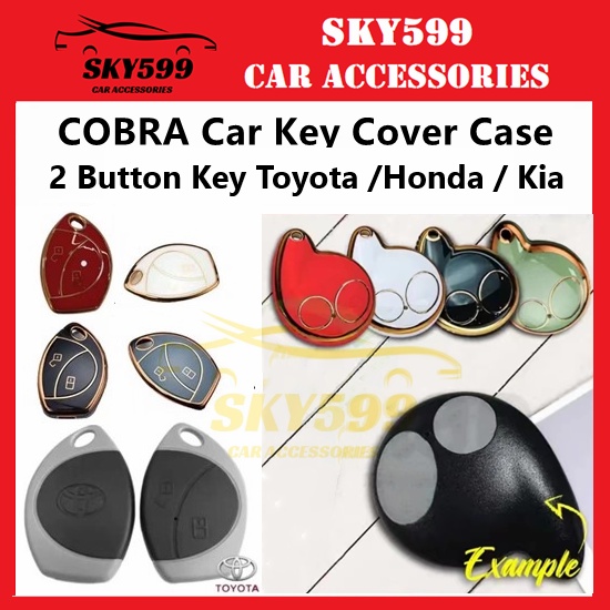 Toyota Hilux Innova Car Alarm Remote Control Key Cover Cobra 2 Button