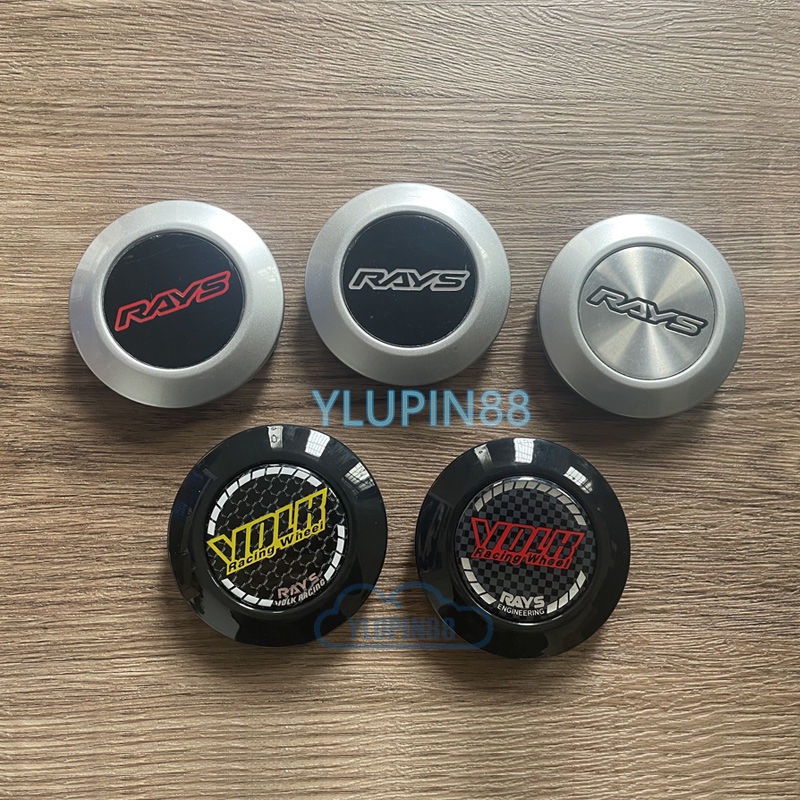 4pcs 77mm RAYS VOLK RACING Car Styling Sport Rim Center Caps Emblem