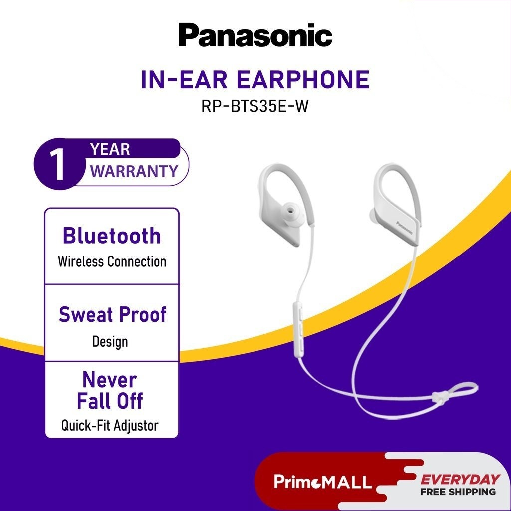 PANASONIC RP BTS35 Wireless In Ear Earphone IPX5 RP BTS35E W Water