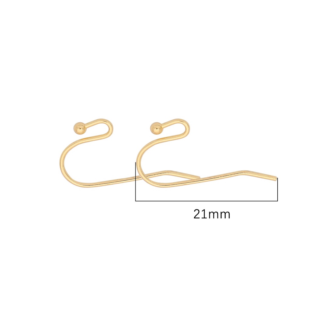 Craftycat K Brass Plated Gold Ear Hook Anti Sensitive Diy