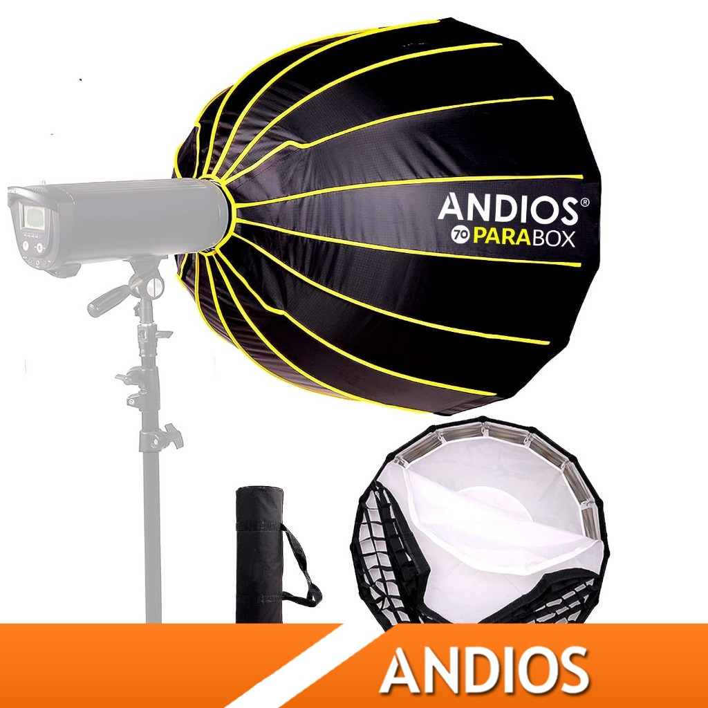 ANDIOS 70Para Box With Grid Bowen Mount Deep Parabolic Softbox Quick