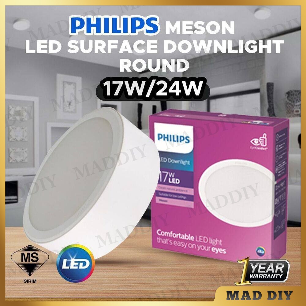 PHILIPS MESON 7 17W 59472 9 24W 59474 SURFACE MOUNT LED DOWNLIGHT