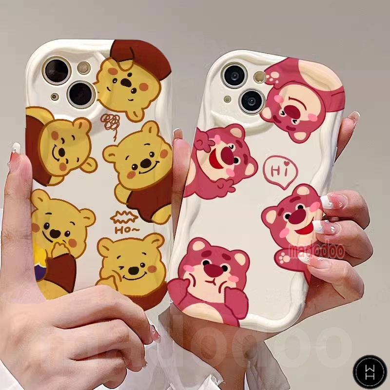 Wh Winnie The Pooh Strawberry Bear Losto Couple Casing Infinix Hot