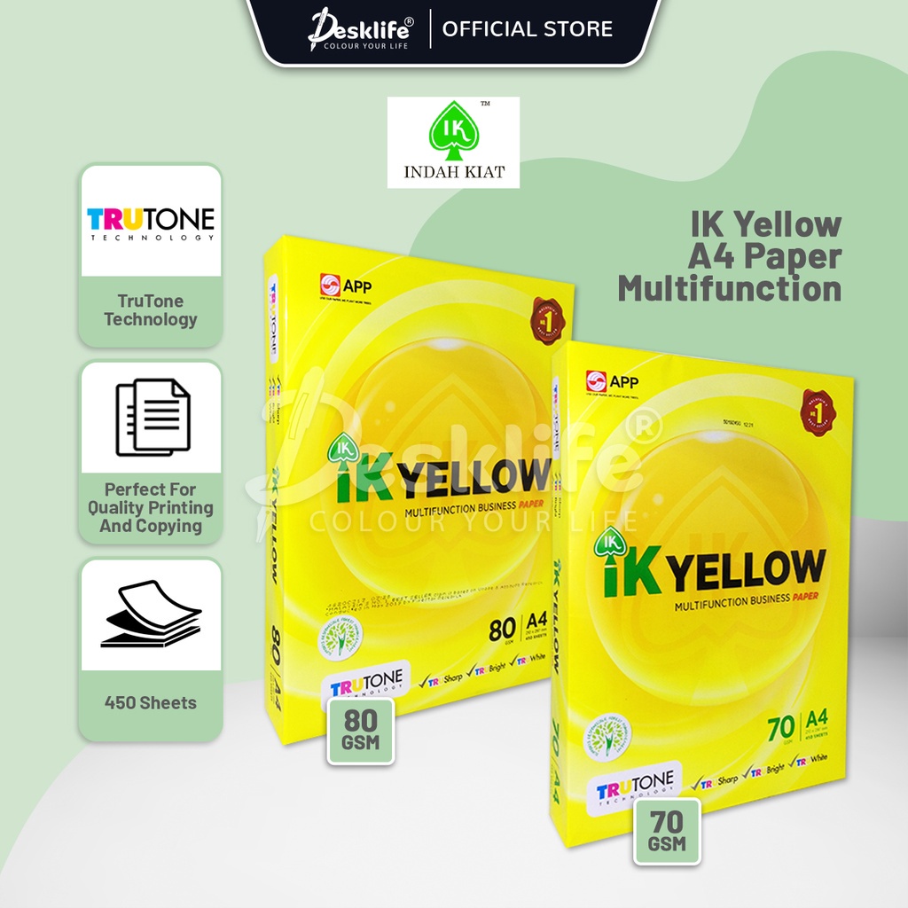 Desklife Ik Yellow A Paper Multifunction Gsm Gsm Sheet