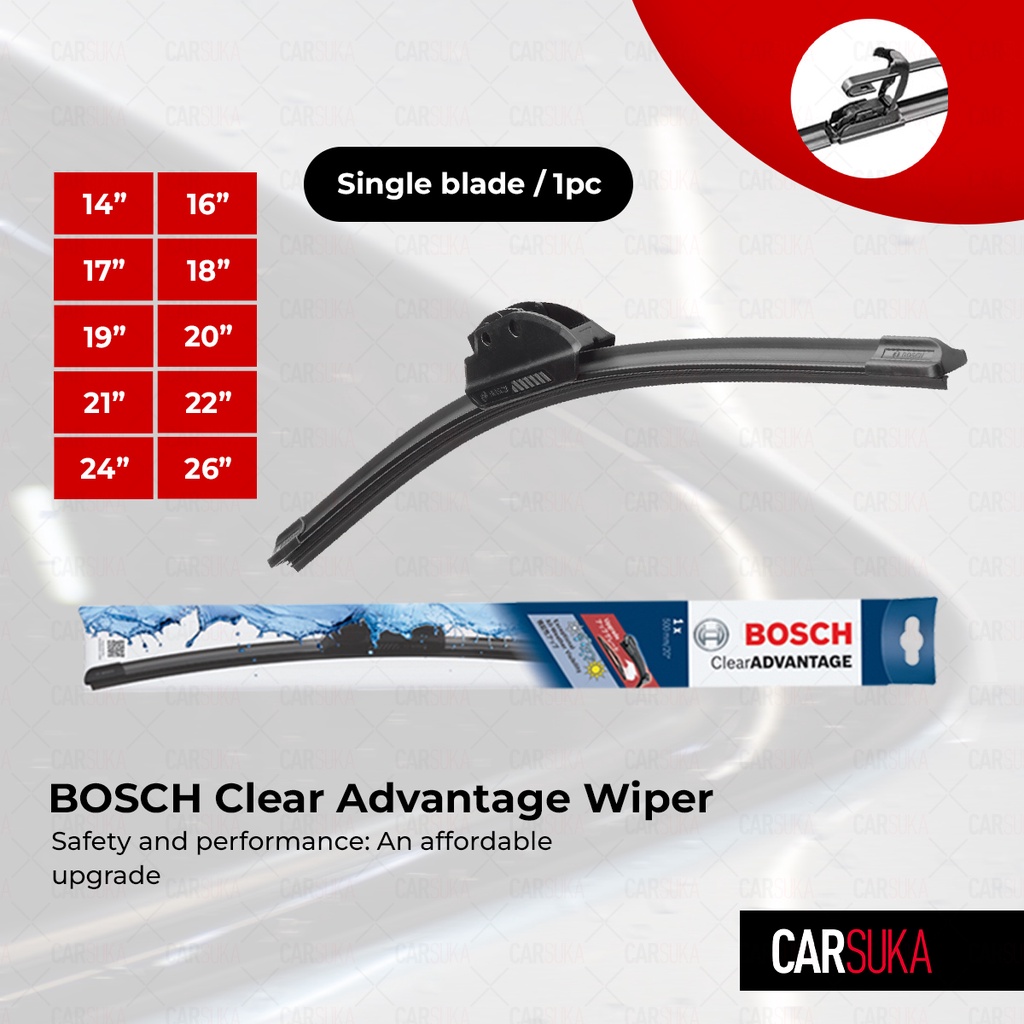 Bosch Clear Advantage Car Windshield Wiper U Hook Pc For Honda