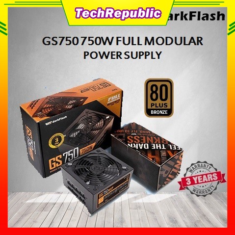 AIGO DARKFLASH GS750 750W 80 PLUS BRONZE FULL MODULAR POWER SUPPLY