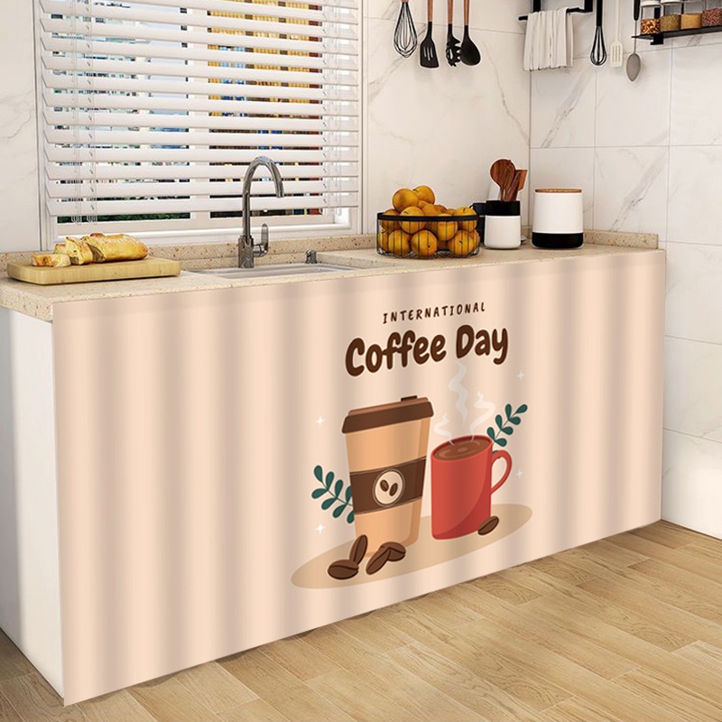 Ins Cartoon Kitchen Cabinet Curtain Simple Curtains Multi Size Simple