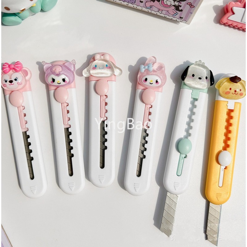 Cute Cartoon Sanrio Mini Art Knife Kuromi My Melody Cinnamoroll