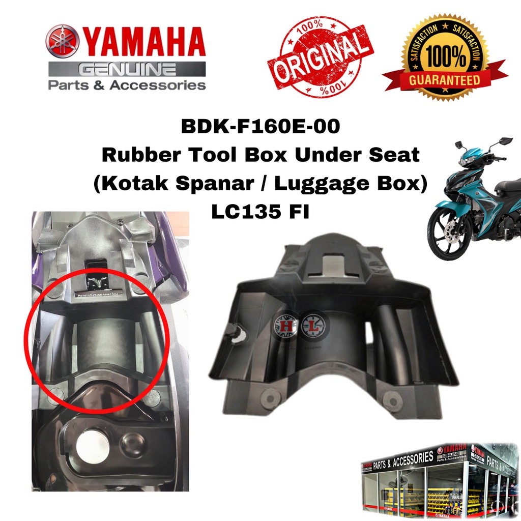 YAMAHA RUBBER TOOL BOX UNDER SEAT LC135 FI ORIGINAL BDK F160E 00