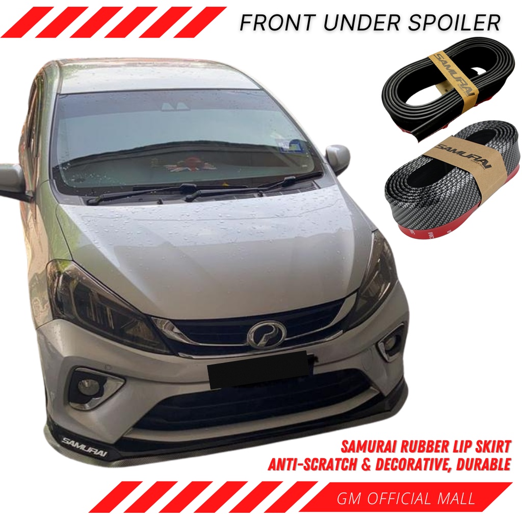 Perodua Myvi Car Samurai Lip Front Rear Side Bumper Lip Skirt Skirting