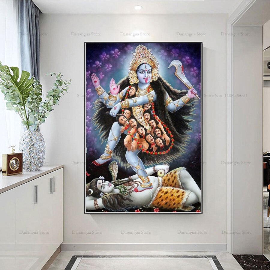 Hot Hindu Goddess Vintage Artwork Destroyer Kali Ma Poster Poster