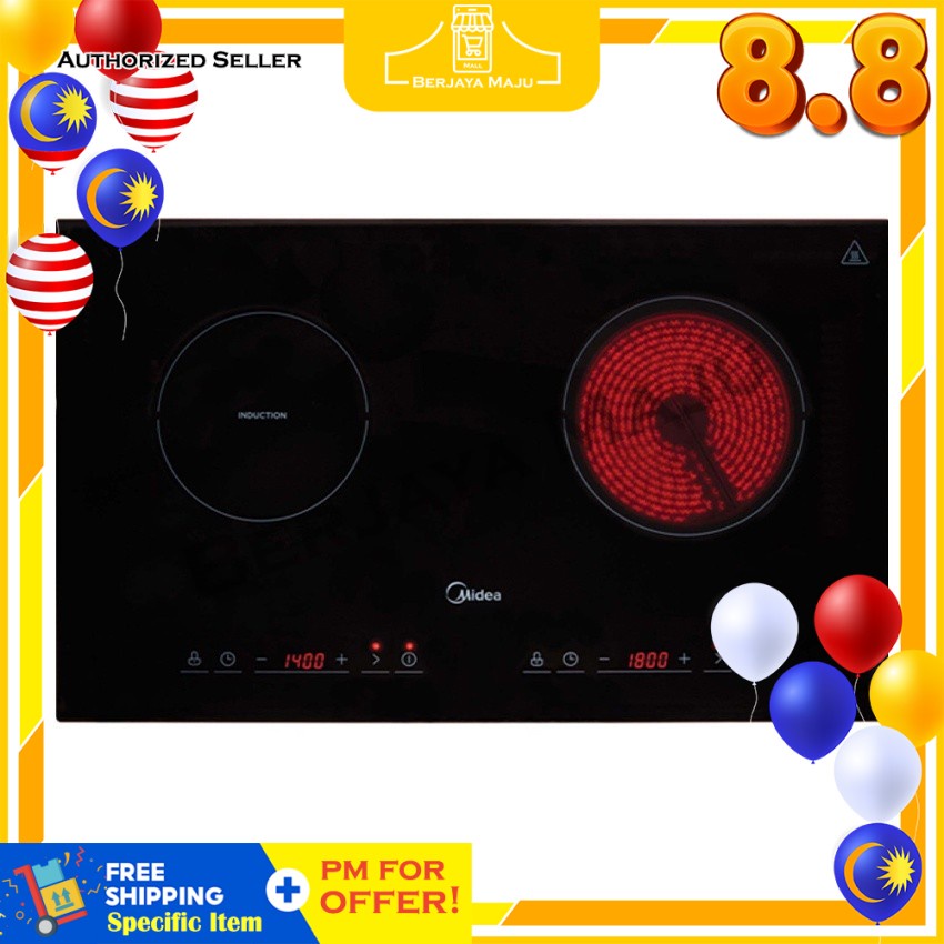 Midea Burner W Glass Ceramic Cooker Hob Mc Ihd Shopee Malaysia