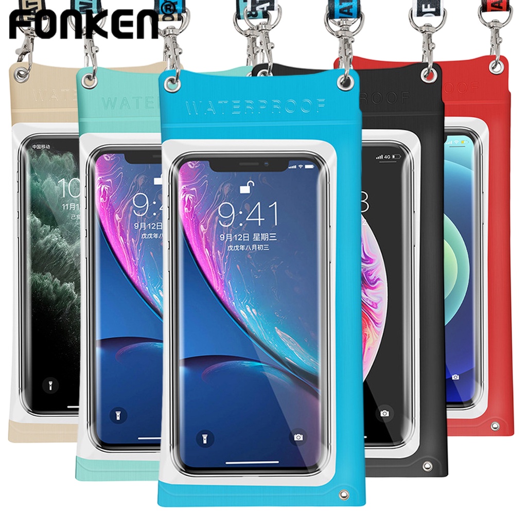 Fonken Waterproof Phone Pouch Bag Underwater Phone Case Swimming Bag