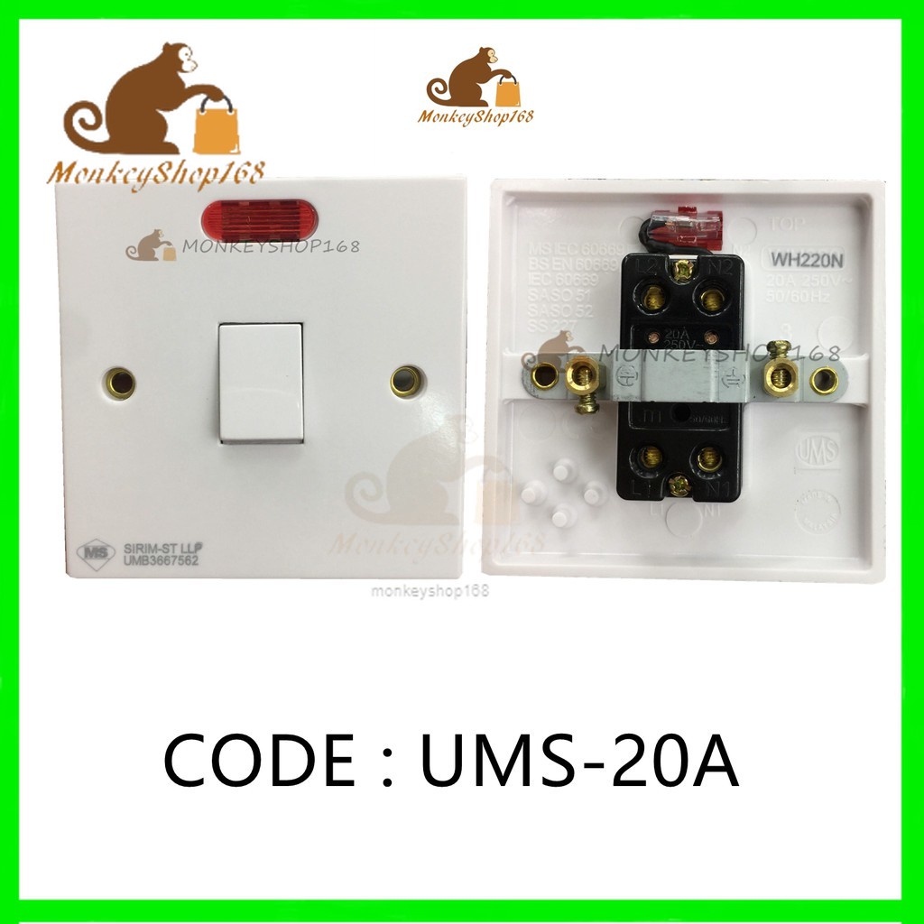 Ums Wall Switch A Water Heater Aircond With Neon Electrical Household