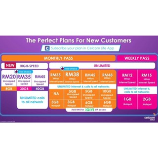 Celcom Xpax Prepaid Sim Card Xpax New Unlimited Internet Tanpa Had