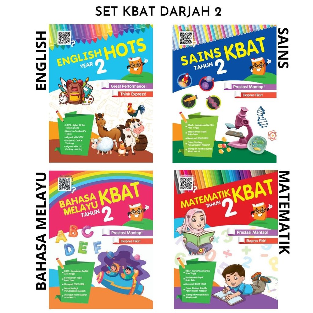 Aras Mega Set Kbat Matematik Sains English Dan Bahasa Melayu Darjah