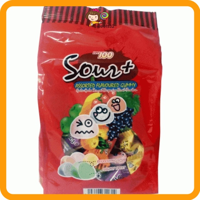 Lot 100 Sour Assorted Flavoured Gummy 600gm Shopee Malaysia