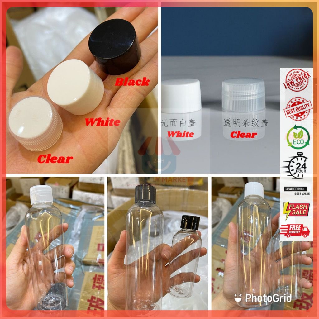 Botol Kosong Plastik Murah PET Screw Cap Twist Cap 1pc Portable