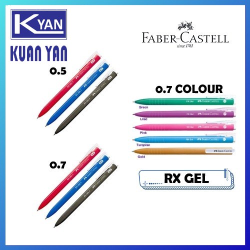 Faber Castell RX Gel Pen 0 5 0 7 Black Blue Red Per Pcs Shopee