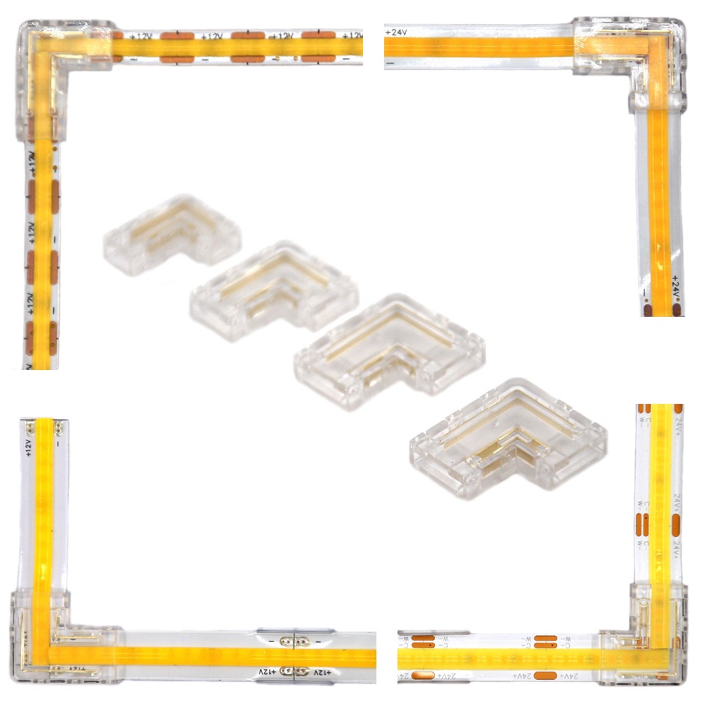 Cob Led Connectors Degree L Shape Corner Mm Solderless For Cct