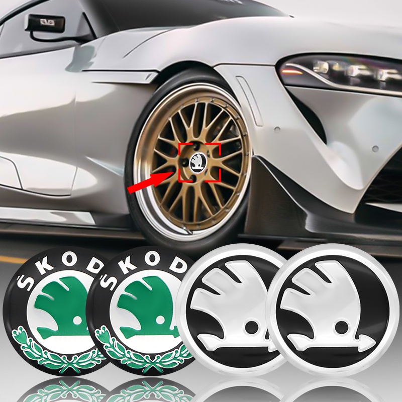 Skoda Pcs Mm Car Wheel Center Hub Cap Badge Emblem Decal Wheel