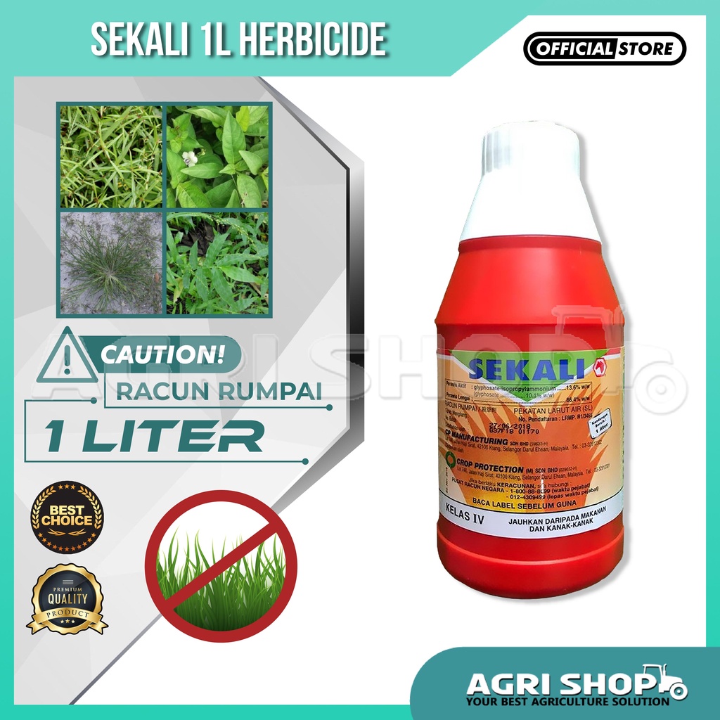 Agrishop L Sekali Glyphosate Herbicide Racun Rumput Shopee