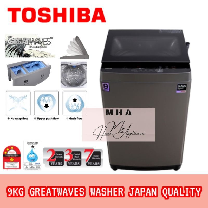 TOSHIBA WASHING MACHINE 9KG Shopee Malaysia