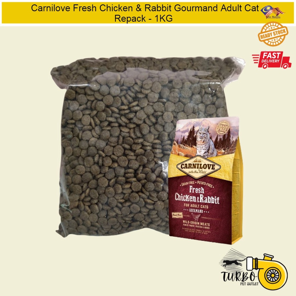 Carnilove Fresh Chicken Rabbit Gourmand Adult Cat 1KG Repack