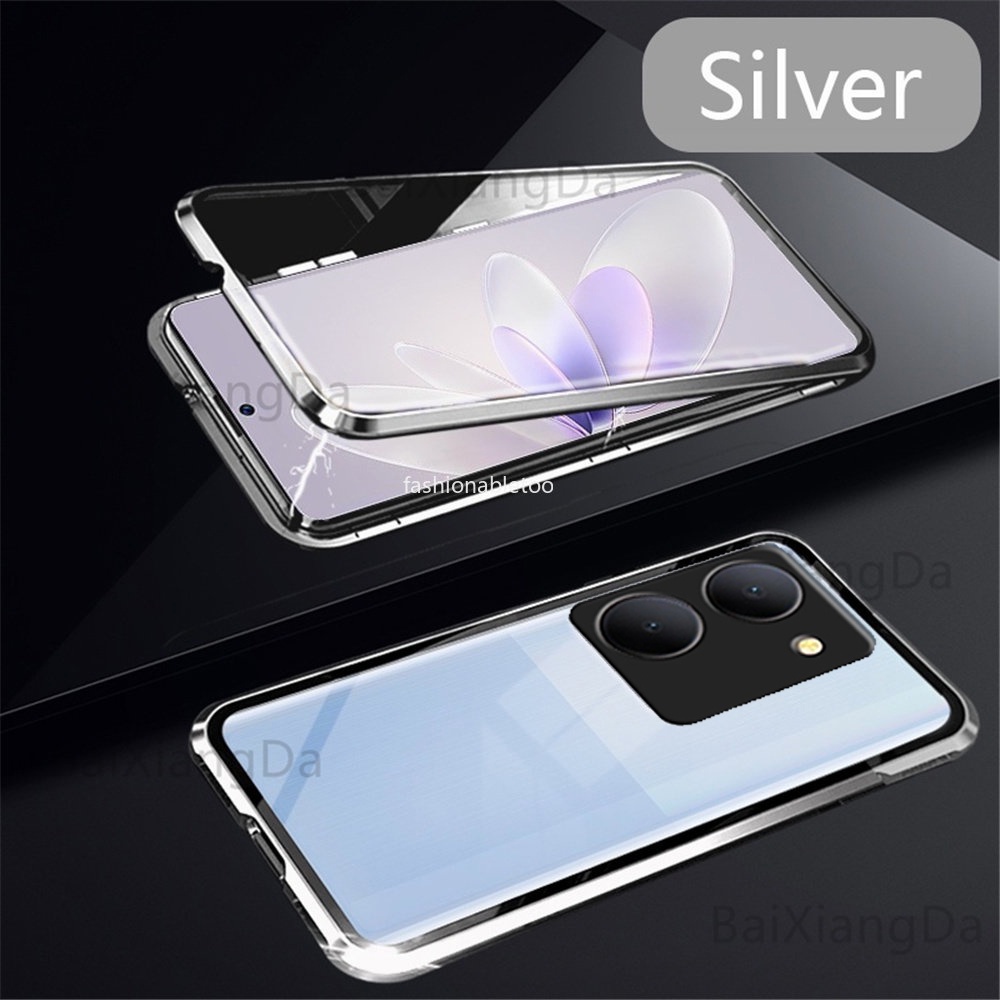 Metal Phone Case For Vivo Y36 Y78 Y27 Y27s 5G 4G 2023 Shockproof Casing