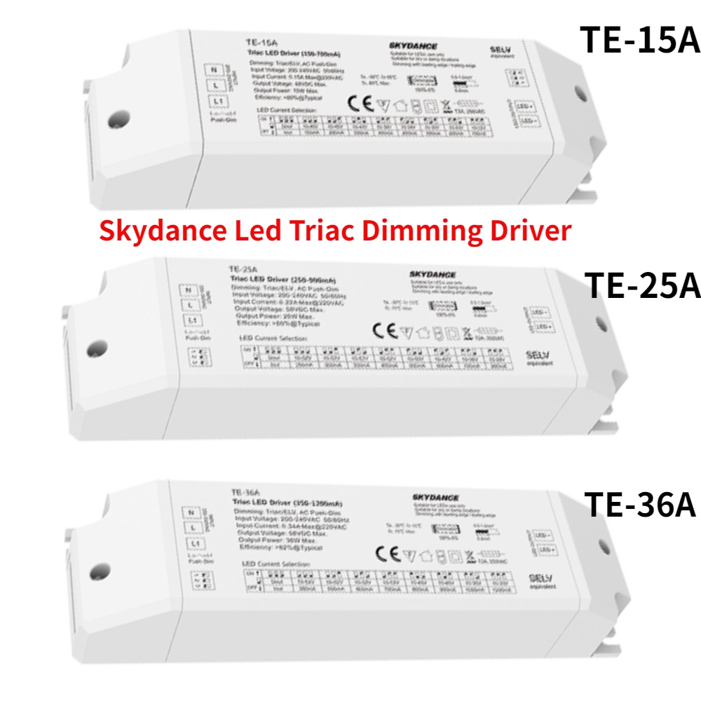 Skydance Led Triac Dimming Driver TE 15A 25A 36A 200 240V Input Output