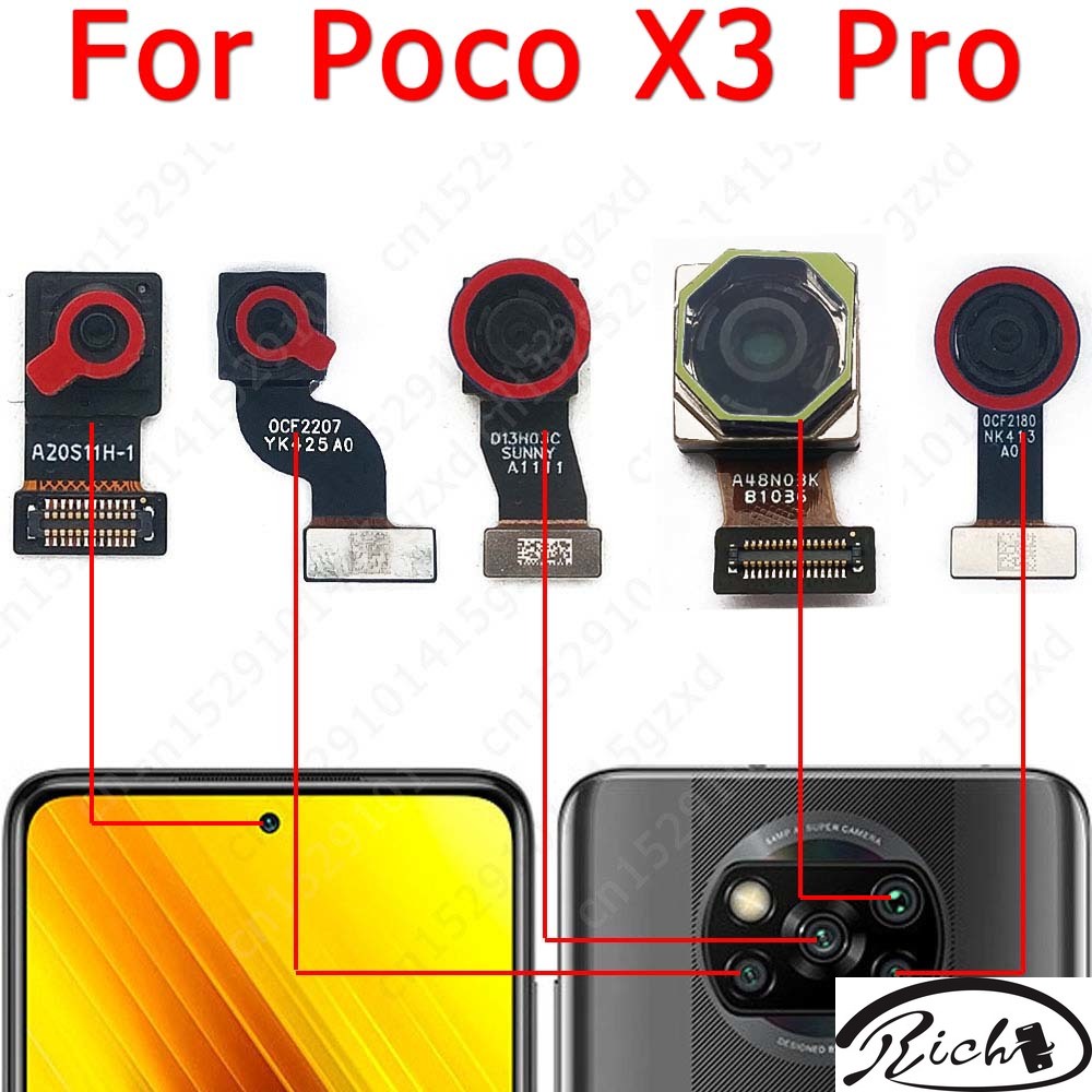 Original Front Back Camera For Xiaomi Mi Poco X Pro Selfie Frontal